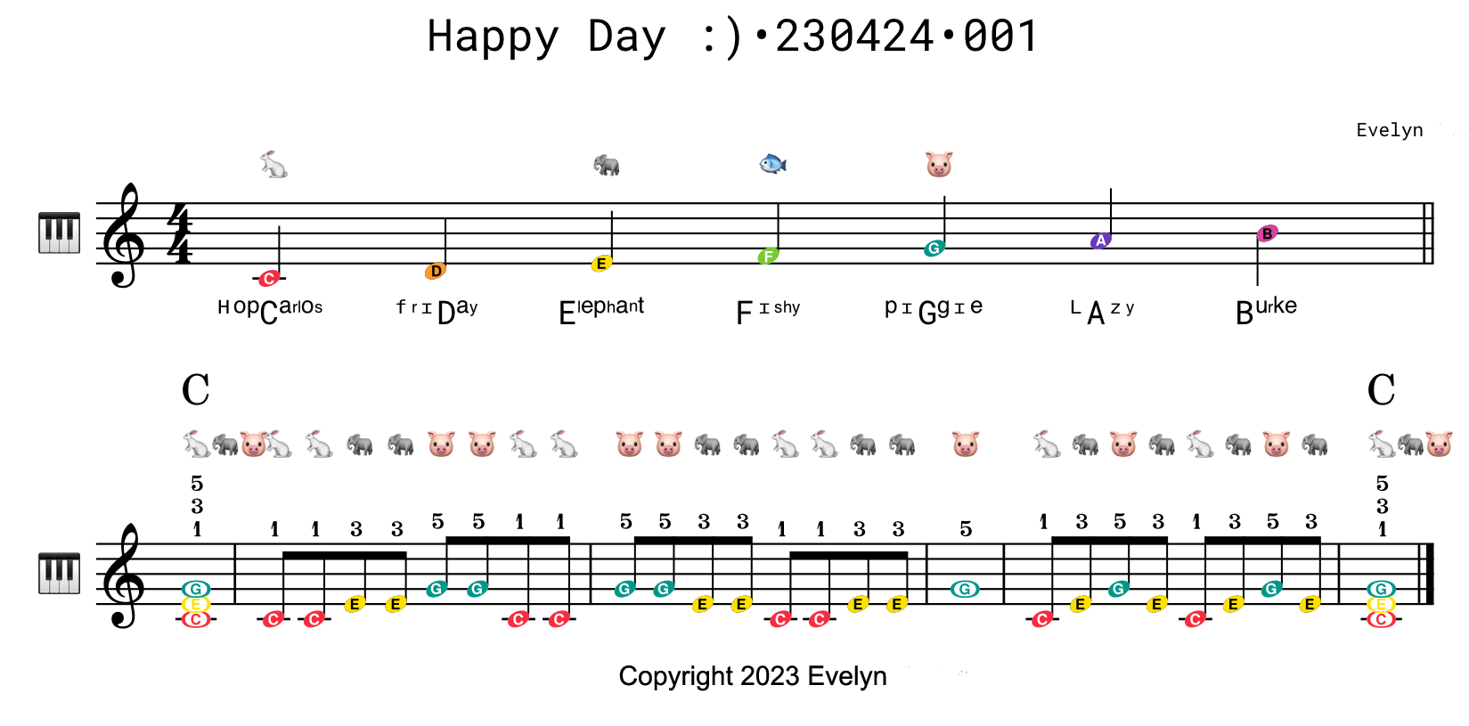 Happy Day composed by Eveyln copyright 2023